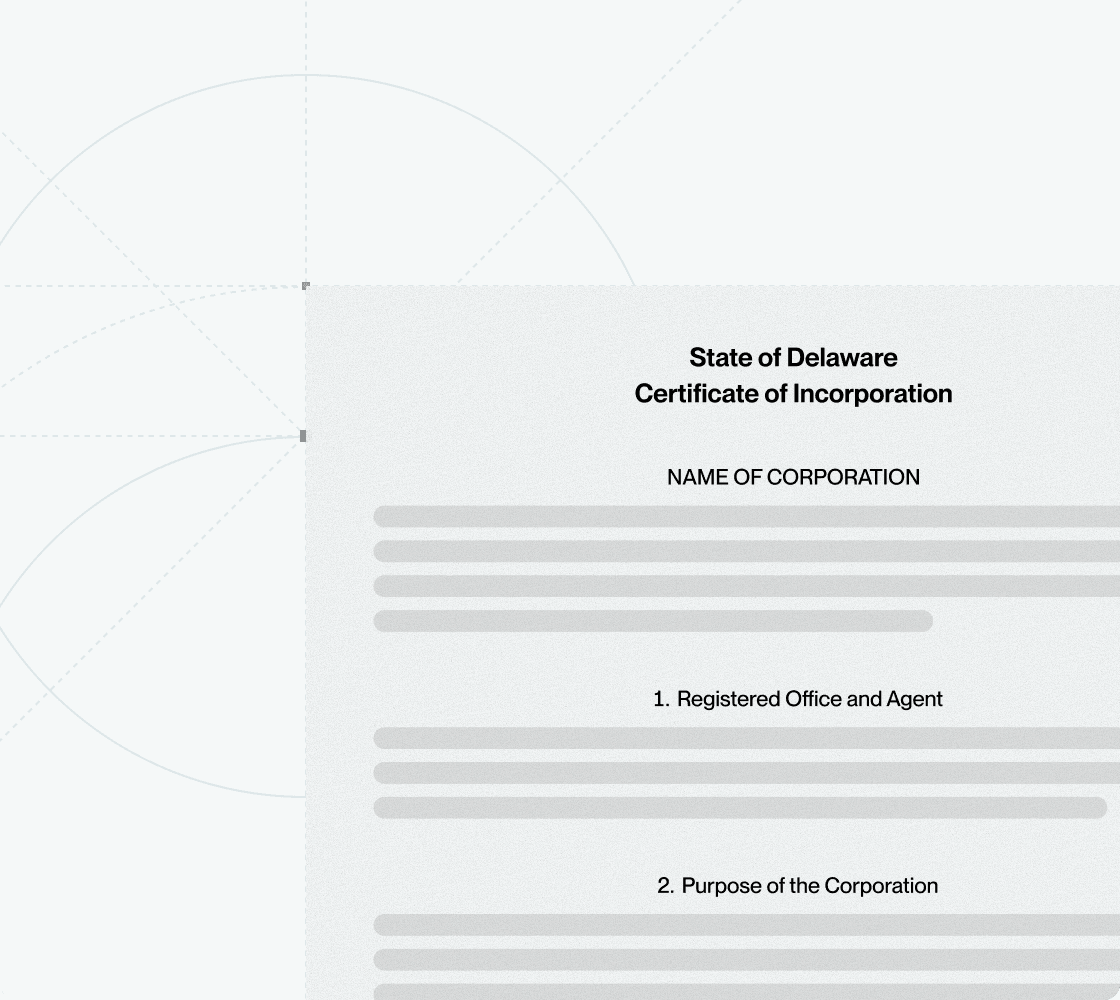 Delaware Certificate of Incorporation with registered office and purpose sections