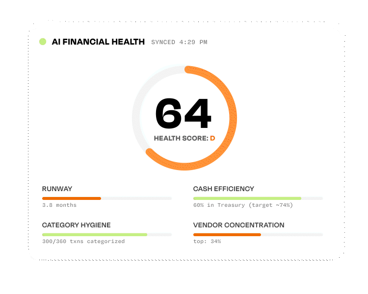 A carousel of 3 different examples of things you can build for yourself with Rho API including a financial health dashboard preview, a morning briefing, or a top optimizations suggestion modal with 3 different options to improve your financial health.